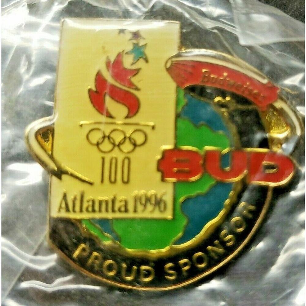 Vintage 1996 Budweiser Blimp Olympic USA Lapel Pin New Old Stock Unused New